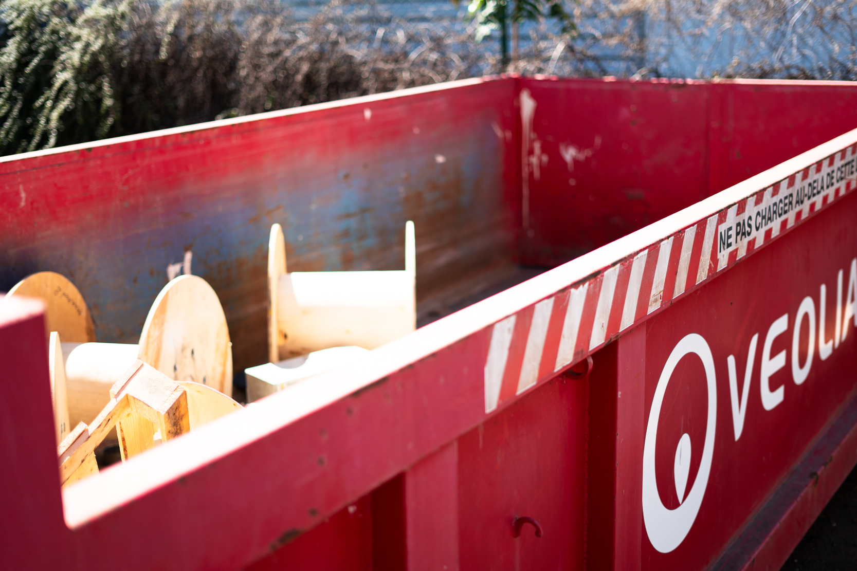 Une benne de recyclage